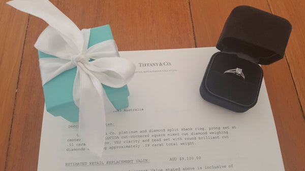 Second Hand Tiffany & Co. Diamond Engagement Ring.