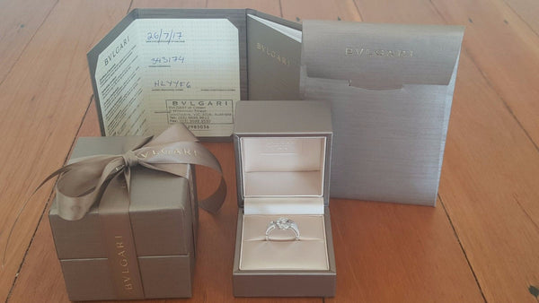Save on Luxury, pre loved, vintage or near new Bvlgari Bulgari Diamond Engagment Ring from Catherine Trenton Jewellery.