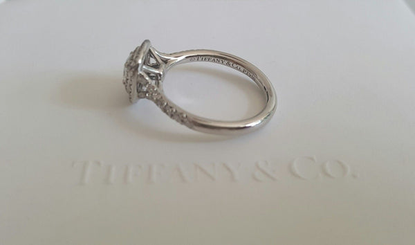 Tiffany & Co. E/VVS2 0.55tcw Cushion Cut Soleste Engagement Ring
