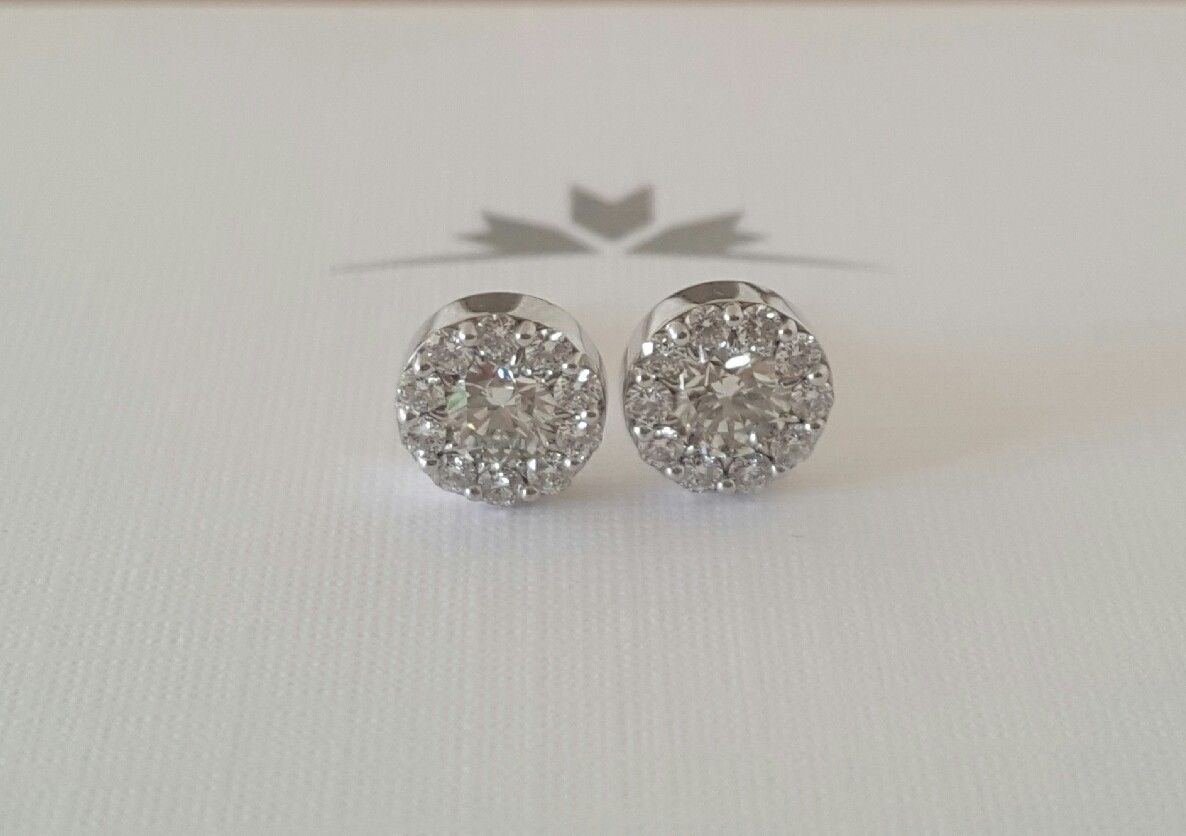 Hearts on Fire 0.50tcw Ideal Cut Diamond Fulfilment Earrings in 18ct White Gold