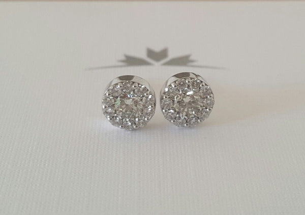 Hearts on Fire 0.50tcw Ideal Cut Diamond Fulfilment Earrings in 18ct White Gold