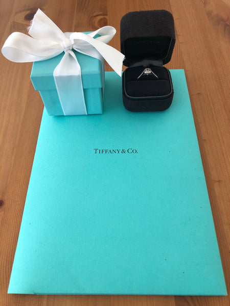 Tiffany & Co. 0.51tcw H/VVS1 Diamond and Platinum Legacy Engagement Ring Cert/Val/Receipt