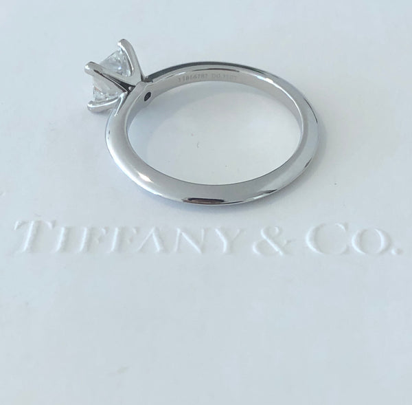 Tiffany & Co. 0.73ct G/VS2 Princess Cut Diamond Engagement Ring Platinum