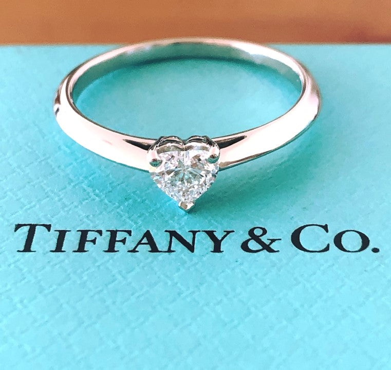 Wedding Ring Tiffany Ring Heart Shaped Tiffany E/VS2 Heart Diamond