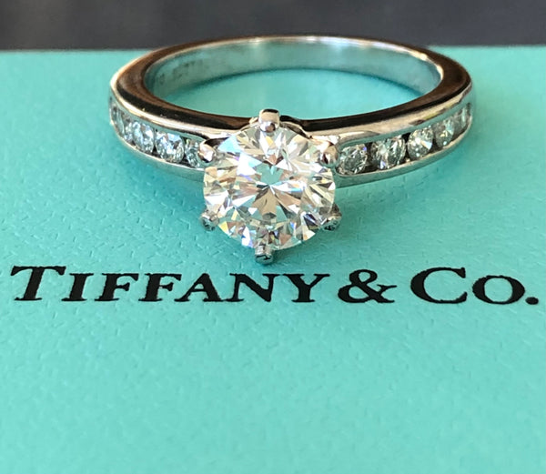 Tiffany & Co. 1.40tcw H/VVS1 Diamond Engagement Ring w/ Diamonds Band Cert, Val