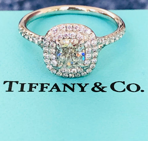 Tiffany & Co. 1.31tcw G/VS1 Diamond Soleste Engagement Ring Cert/Val/Rcpt/Boxes