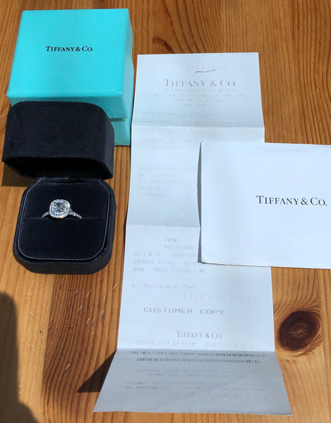 Tiffany & Co. 1.31tcw G/VS1 Diamond Soleste Engagement Ring Cert/Val/Rcpt/Boxes