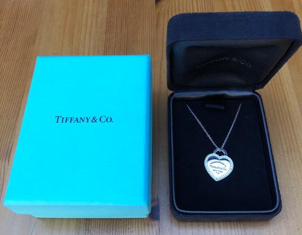 Tiffany & Co. Diamond and 18ct White Gold 'Return To Tiffany' Pendant Necklace