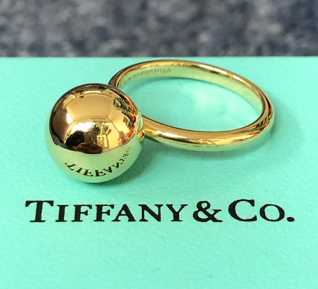 Tiffany ball cheap ring gold