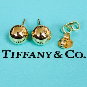 Tiffany & Co. 18ct Yellow Gold Hardwear Ball 8mm Earrings