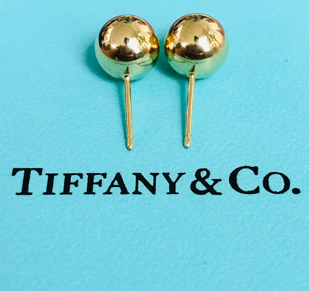 Tiffany 18ct Yellow Gold Hardwear Ball 8mm Earrings