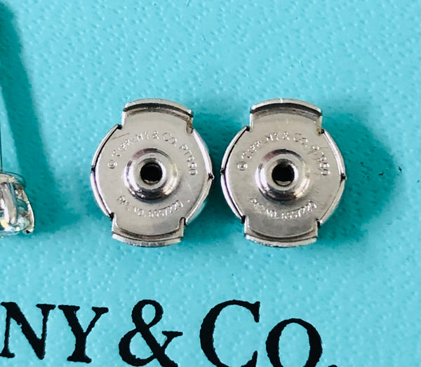 Tiffany & Co. 0.22tcw Diamond Stud 4 Prong Earrings in Platinum with Box