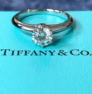 Tiffany & Co. 0.74ct F/VVS2 Diamond Solitaire Engagement Ring Cert/Val/Rcpt