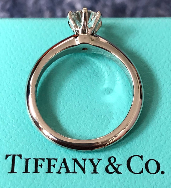 Tiffany & Co. 0.74ct F/VVS2 Diamond Solitaire Engagement Ring Cert/Val/Rcpt