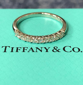 Tiffany & Co. 0.27tcw Diamond Embrace 2.2mm Half Eternity Band RRP $6750 Rcpt