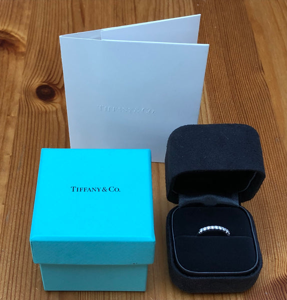 Tiffany & Co. 0.27tcw Diamond Embrace 2.2mm Half Eternity Band RRP $6750 Rcpt