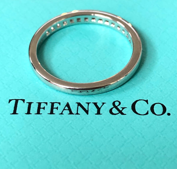 Tiffany & Co. 0.17tcw Diamond and Platinum Half Eternity Wedding/Anni Ring $4350