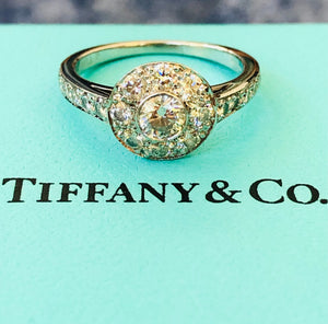 Tiffany & Co. 0.64tcw Diamond Single Circlet Engagement Ring in Platinum Boxes