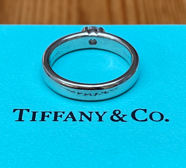 Tiffany & Co 0.33ct F/VS2 Etoile Solitaire Diamond Engagement Ring Platinum