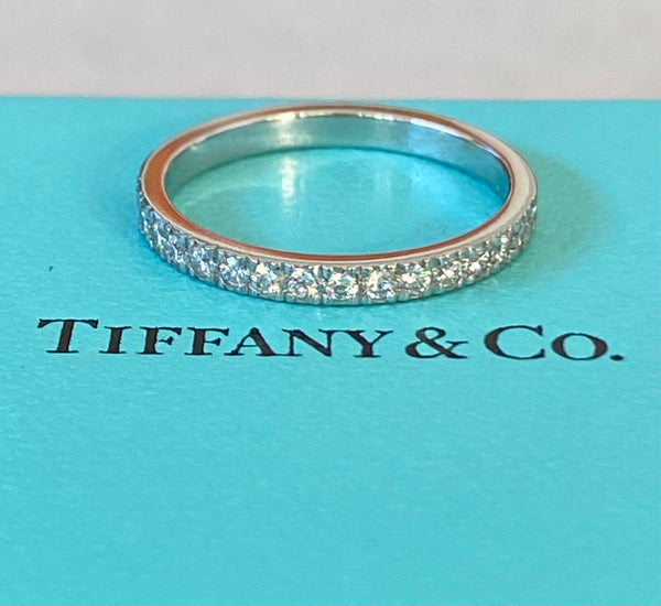 Tiffany & Co. 0.23tcw Diamond Novo Half Etenity Band Platinum w/ Paperwork