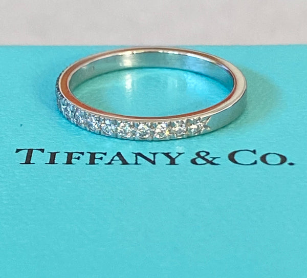 Tiffany & Co. 0.23tcw Diamond Novo Half Etenity Band Platinum w/ Paperwork