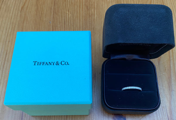 Tiffany & Co. 0.23tcw Diamond Novo Half Etenity Band Platinum w/ Paperwork