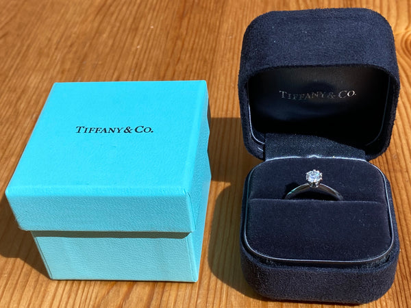 Tiffany & Co. 0.45ct E/VS1 Diamond Classic Engagement Ring Cert/Val/Boxes
