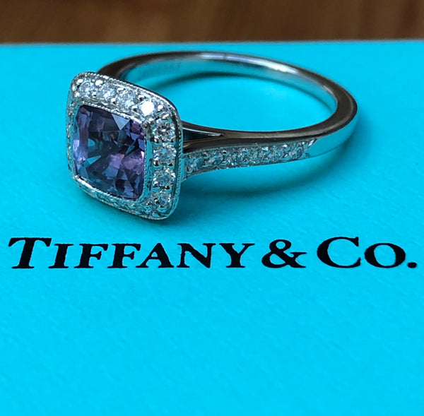 Tiffany & Co. 1.41ct Purple Sapphire and 0.41tcw Diamond Legacy Engagement Ring