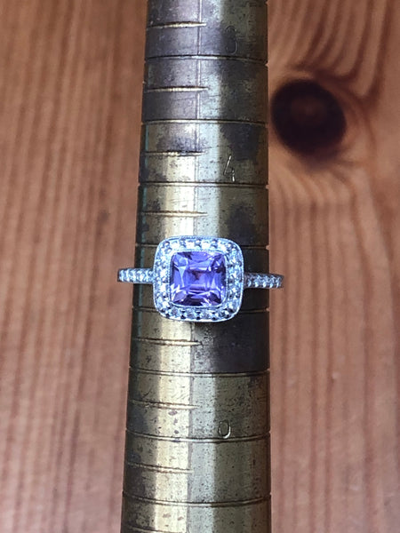Tiffany & Co. 1.41ct Purple Sapphire and 0.41tcw Diamond Legacy Engagement Ring