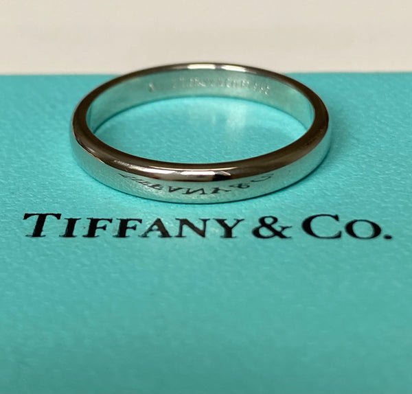 Tiffany & Co. Forever Platinum Wedding Band 3mm wide Box PT950