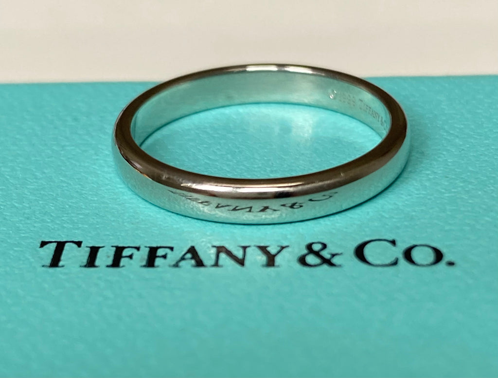 Tiffany Forever Platinum Wedding Band 3mm wide Box PT950