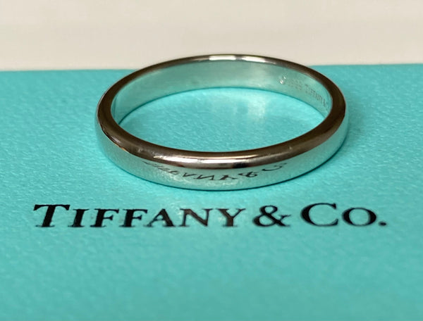 Tiffany & Co. Forever Platinum Wedding Band 3mm wide Box PT950