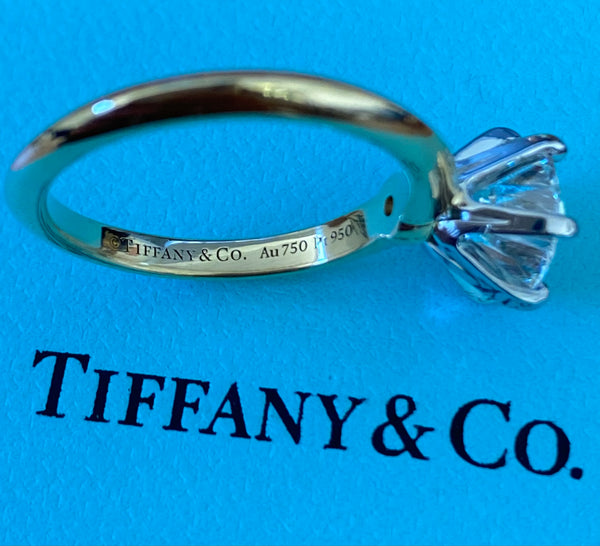 Tiffany & Co. 1.74ct I/VVS2 Diamond Classic Engagement Ring Receipt/Val/Boxes