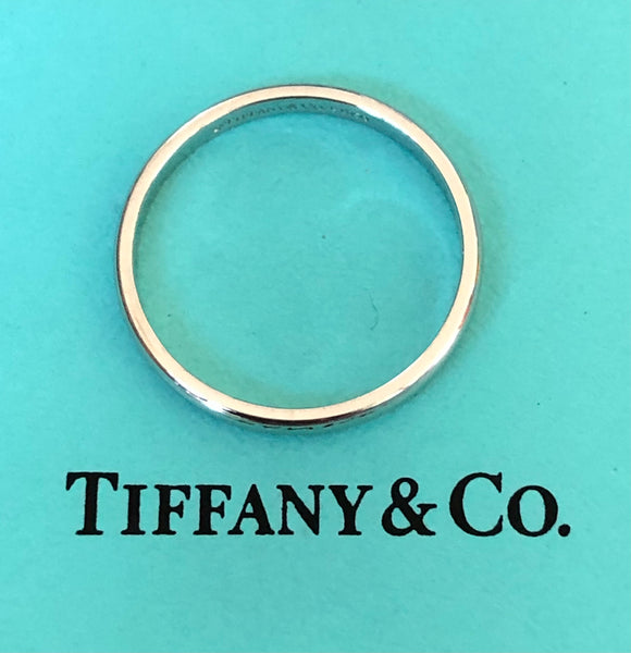 Tiffany & Co. Classic Platinum Wedding Band 2mm