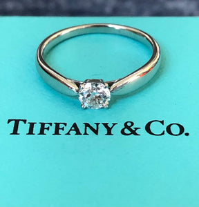 Tiffany & Co. 0.40ct E/VS2 Diamond Harmony Solitaire Engagement Ring Cert/Rcpt