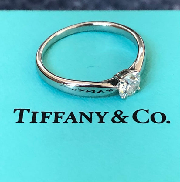 Tiffany & Co. 0.40ct E/VS2 Diamond Harmony Solitaire Engagement Ring Cert/Rcpt