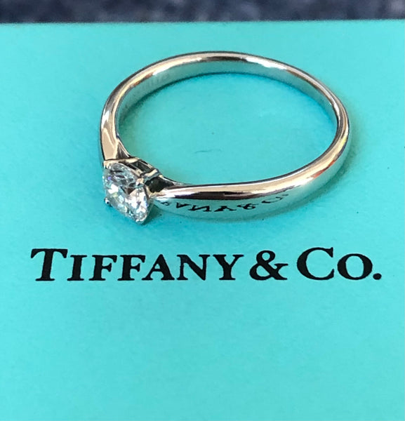 Tiffany & Co. 0.40ct E/VS2 Diamond Harmony Solitaire Engagement Ring Cert/Rcpt