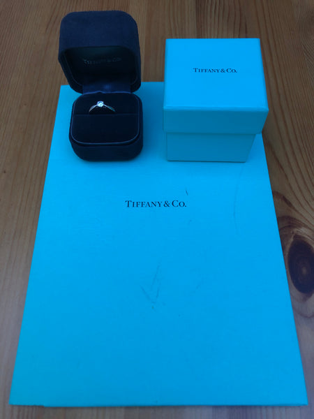 Tiffany & Co. 0.40ct E/VS2 Diamond Harmony Solitaire Engagement Ring Cert/Rcpt