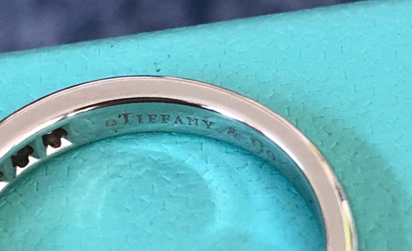 Tiffany & Co. 0.33tcw Diamond Half Eternity Band Platinum 3mm wide $6200
