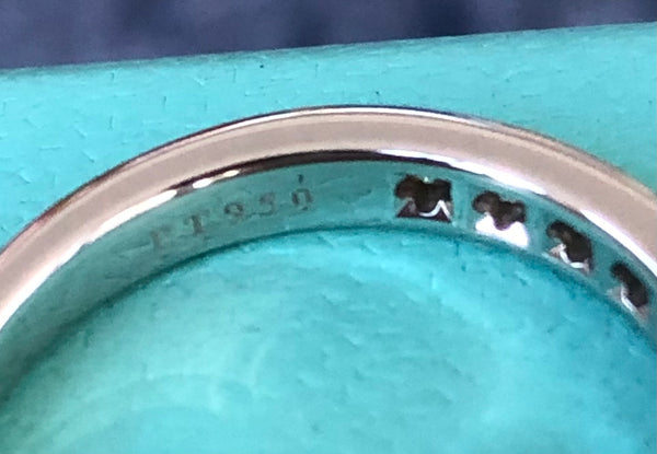 Tiffany & Co. 0.33tcw Diamond Half Eternity Band Platinum 3mm wide $6200