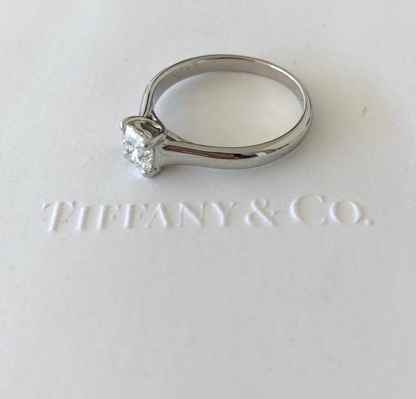 Tiffany & Co. 0.67ct H/IF Lucida Diamond Engagement Ring Platinum Cert/Val/Boxes