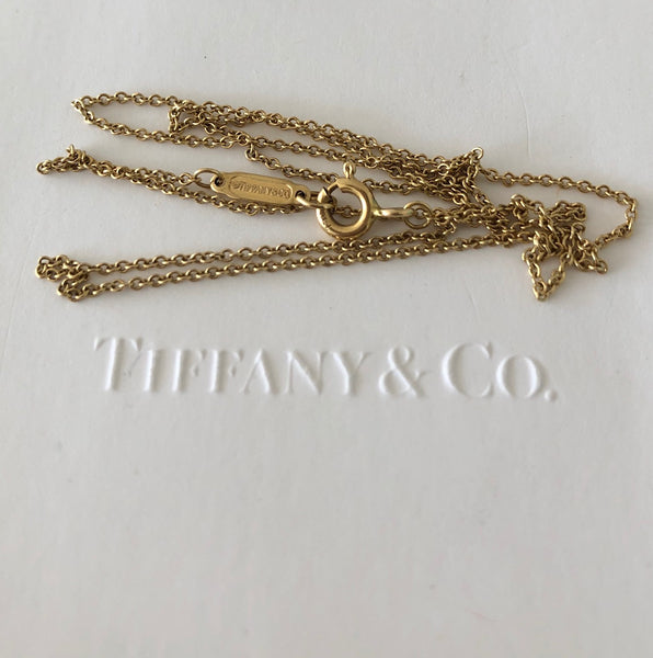 Tiffany & Co. 16inch 18ct Gold Fine Oval Link Chain