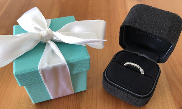 Tiffany & Co. 0.57tcw Diamond Embrace 3mm Wedding Anniversary Half Eternity Band RRP $8800
