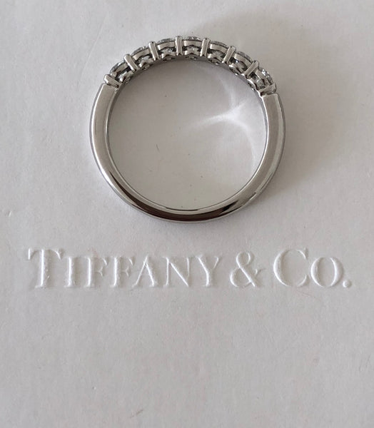 Tiffany & Co. 0.57tcw Diamond Embrace 3mm Wedding Anniversary Half Eternity Band RRP $8800