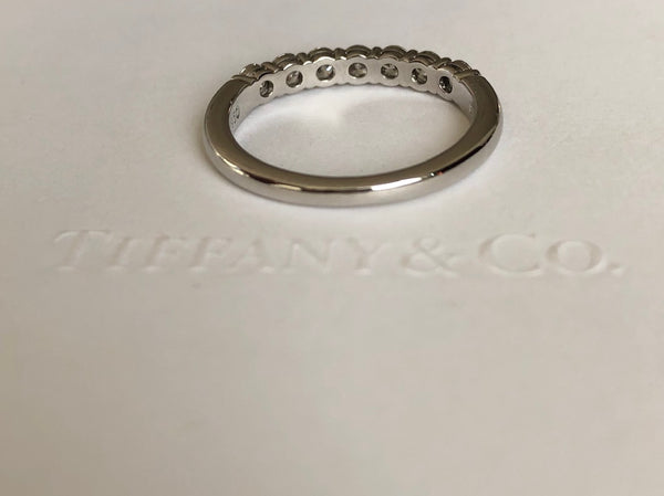 Tiffany & Co. 0.57tcw Diamond Embrace 3mm Wedding Anniversary Half Eternity Band RRP $8800
