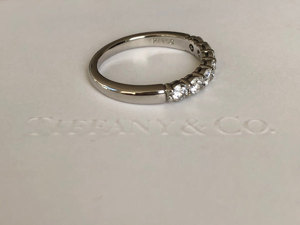 Tiffany & Co. 0.57tcw Diamond Embrace 3mm Wedding Anniversary Half Eternity Band RRP $8800