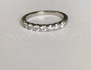 Tiffany & Co. 0.57tcw Diamond Embrace 3mm Wedding Anniversary Half Eternity Band RRP $8800