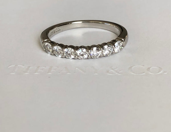 Tiffany & Co. 0.57tcw Diamond Embrace 3mm Wedding Anniversary Half Eternity Band RRP $8800