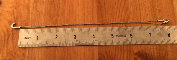 Tiffany & Co. 0.11tcw Diamond and Platinum 'J' Alphabet Necklace Receipt and Box