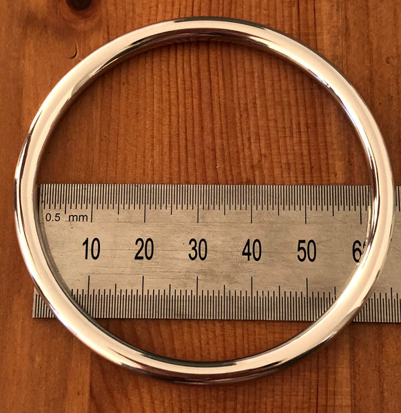 Tiffany & Co. Vintage 18ct White Gold 4.6mm Round Bangle Sz Medium Receipt